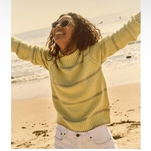 Faherty Brights Cuddle Knit Sweater Bright Yellow